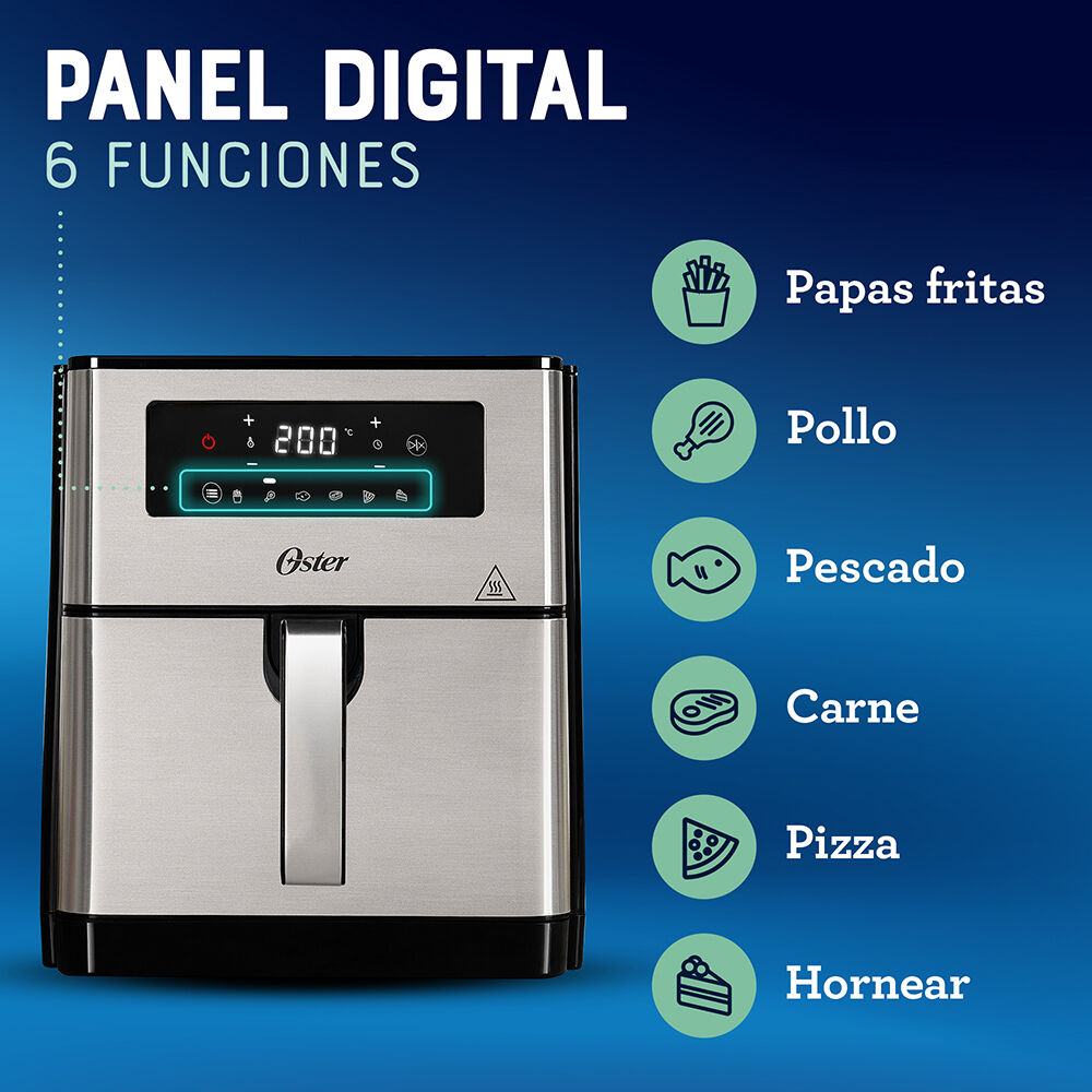 Freidora De Aire Digital Oster Con Capacidad De 9 Lt Ckstaf90d image number 6.0