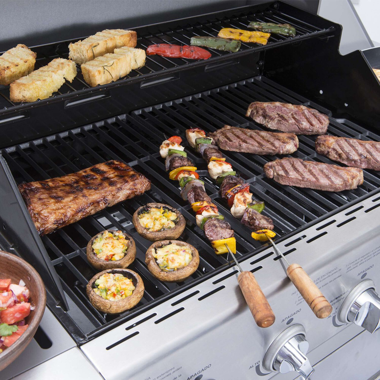 Parrilla Gas Buffalo Inox 4+1 Q + Funda De Regalo image number 4.0
