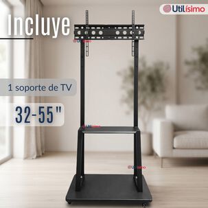 Soporte Base Tv M&oacute;vil Con Ruedas 32 A 55 Pulgadas 55kg Soporte Port&aacute;til 324042 43 49 50 55