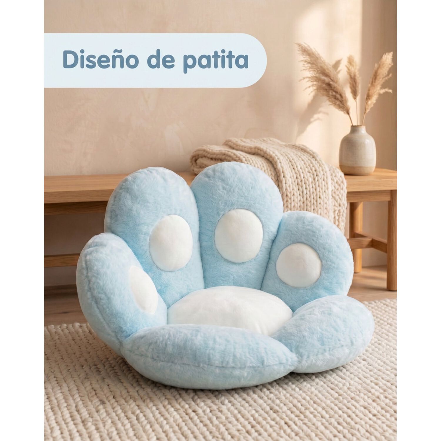 Coj&iacute;n Almohada Mano De Gatito Suave 70x61 image number 29.0