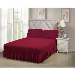 Faldon Liso Cama De 1,5 Plaza