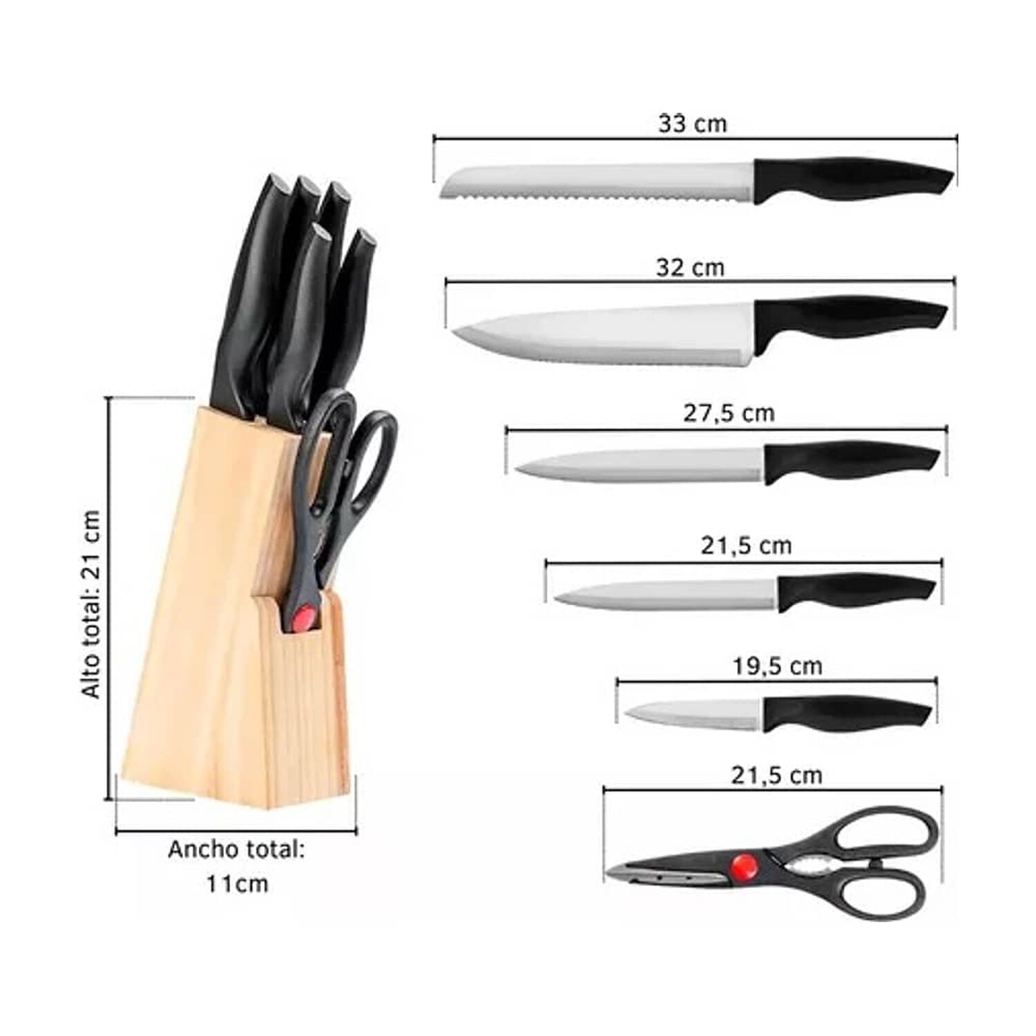 Set De Cuchillos 7 Piezas Brinox Modelo 2556/111 image number 1.0