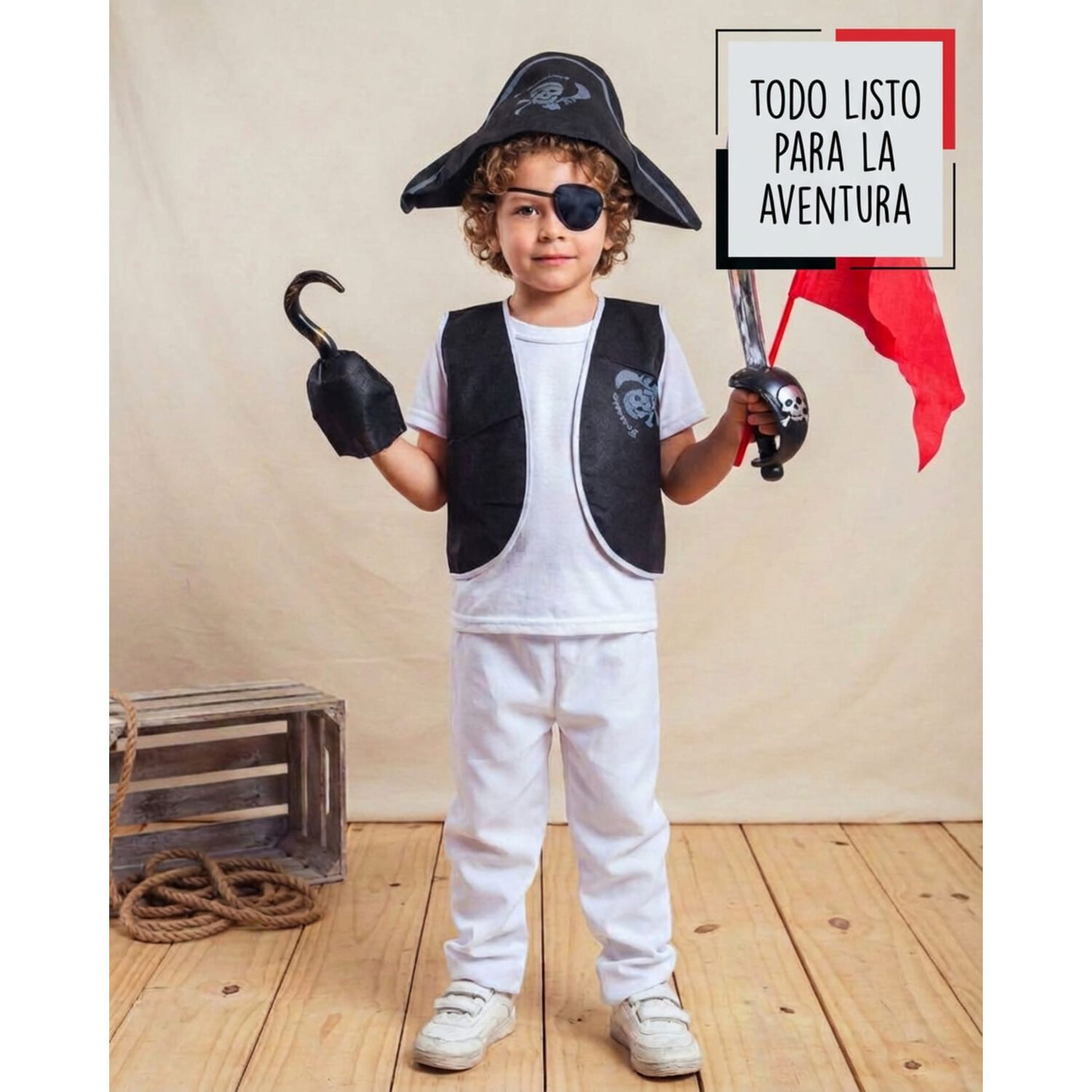 Disfraz Cosplay Pirata Corsario Piratas Infantiles Todos Ni&ntilde;o image number 60.0