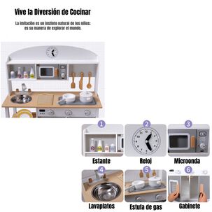 Cocina De Juguete Infantil Ni&ntilde;os Lubabycas Accesorios Chef