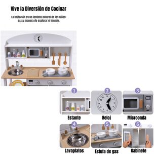 Cocina De Juguete Infantil Ni&ntilde;os Madera Chef Lubabycas