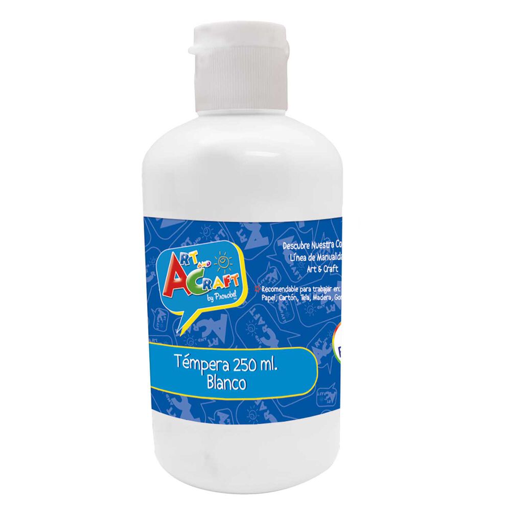 Tempera 250 Ml Blanco Art & Craft image number 0.0