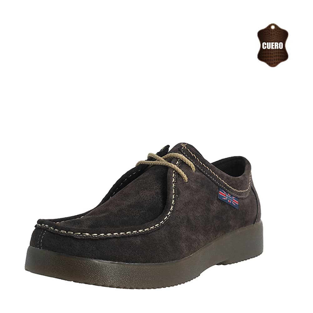 Zapato De Cuero Casual Caf&eacute; Thamrin London Adixt image number 0.0