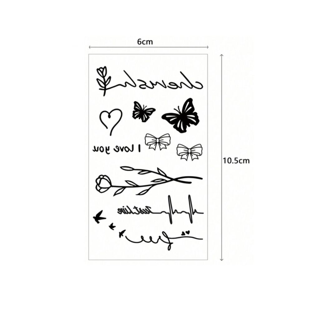 Pegatinas Tatuajes Temporales Impermeables Dise&ntilde;os Top 2024 image number 4.0