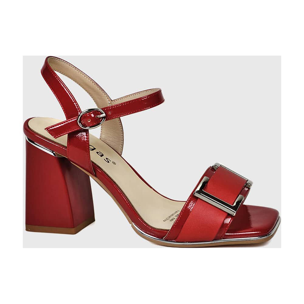 Sandalia Cuero Valeria Rojo image number 2.0