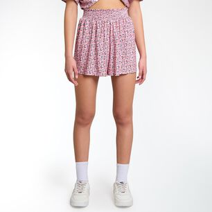 Short Pretina Elasticada Full Print Tiro Medio Relax Mujer Freedom