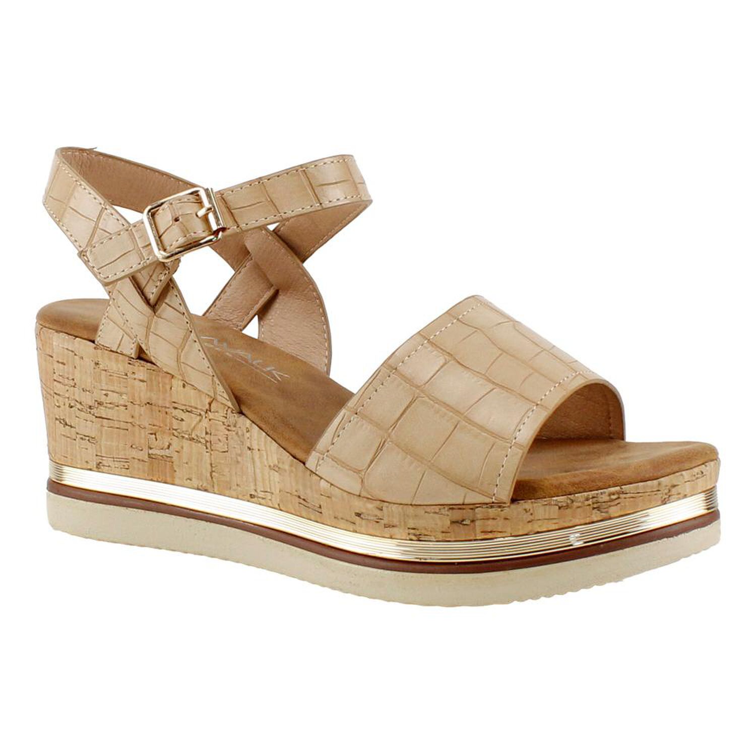 Sandalia Mujer New Walk Beige image number 0.0
