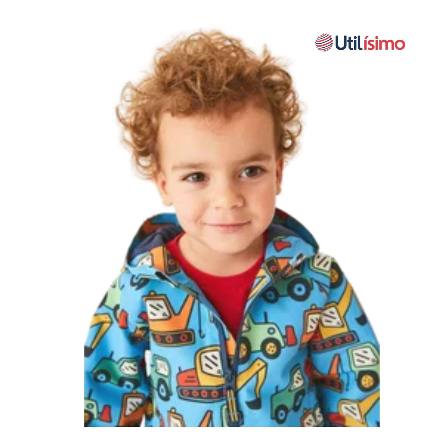 Cortaviento Impermeable Chaqueta Estampado Ni&ntilde;o Beb&eacute; Blue Machines image number 4.0
