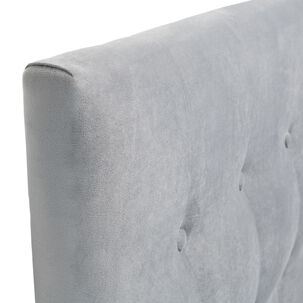 Respaldo Sevilla Con Patas Felpa 1,5 Plazas Gris