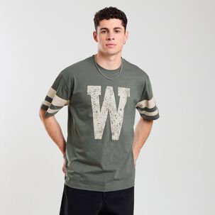 Polera Estampada Oversize Manga Corta Cuello Redondo Hombre Skuad