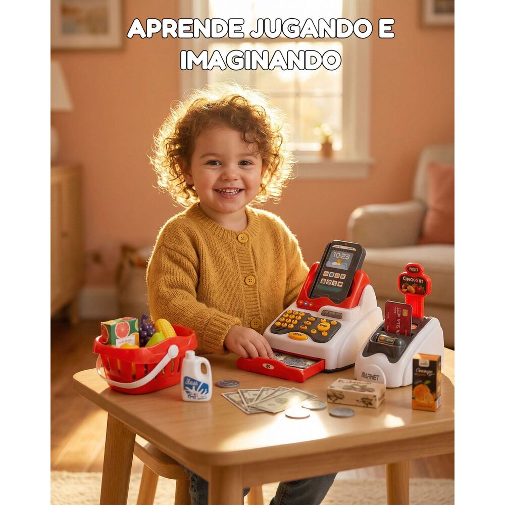 Juguete Infantil De Caja Registradora Para Ni&ntilde;os 3 En 1 image number 7.0
