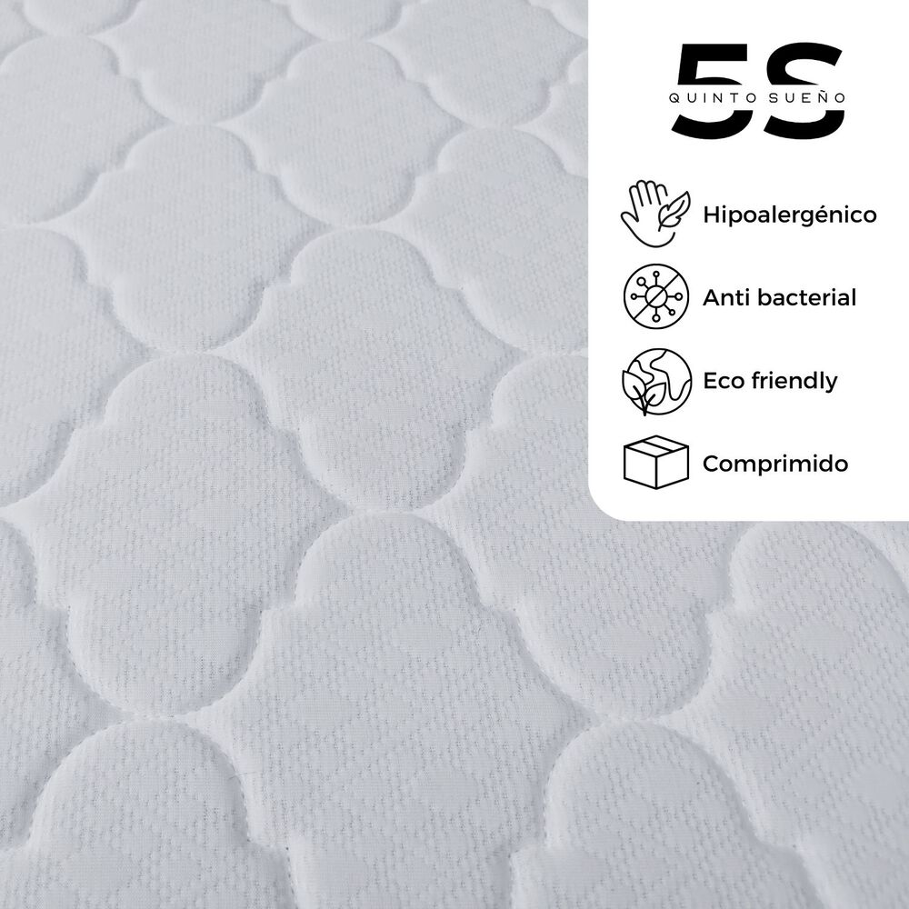 Cama Europea 1 Plaza Luna 90x190 Cm Base Colchón Madera Gris image number 3.0