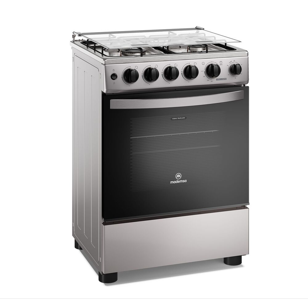 Cocina A Gas 4 Platos Horno Vapor Y Temporizador Fm4tsc Silver image number 5.0