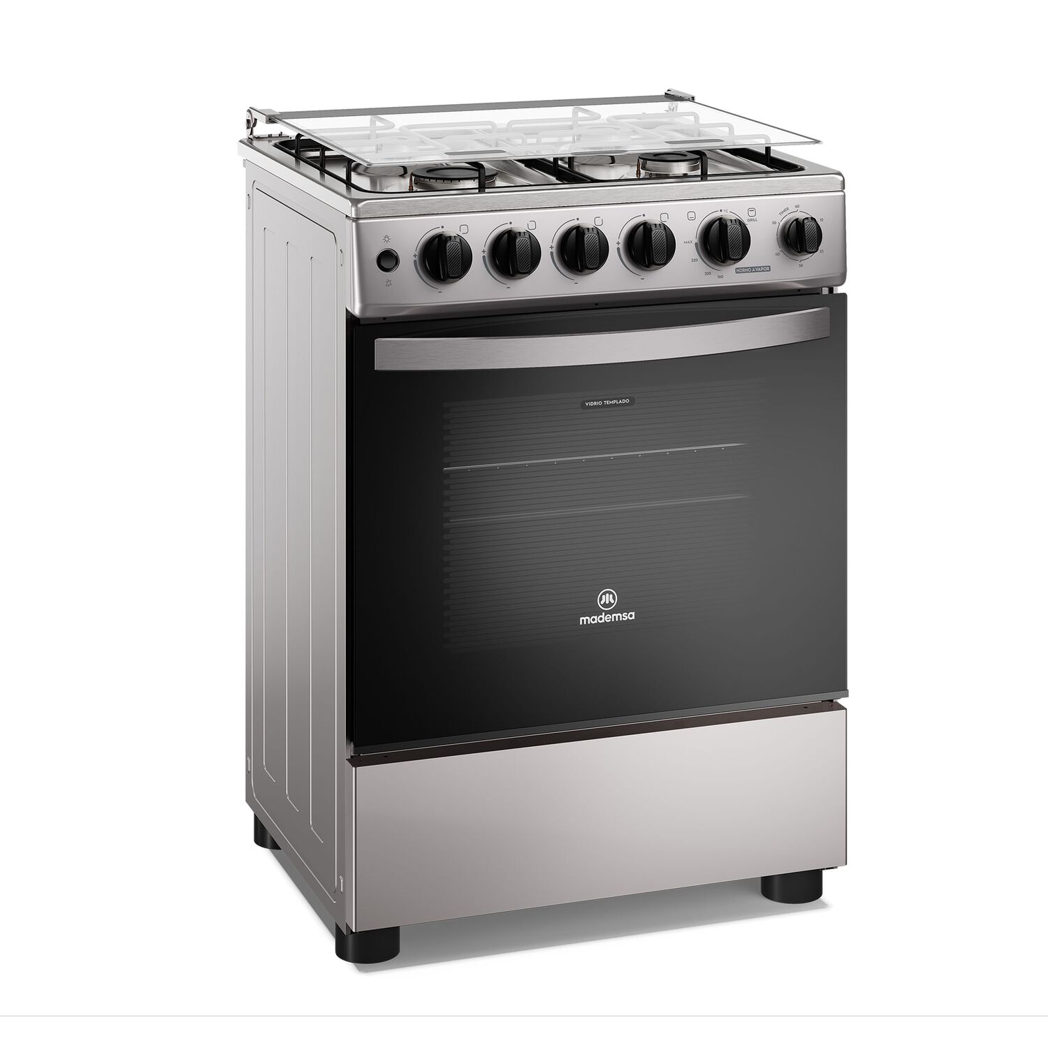 Cocina A Gas 4 Platos Horno Vapor Y Temporizador Fm4tsc Silver image number 5.0