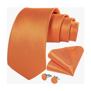 Corbatas Seda Hombres, Pa&ntilde;o Y Colleras Naranja