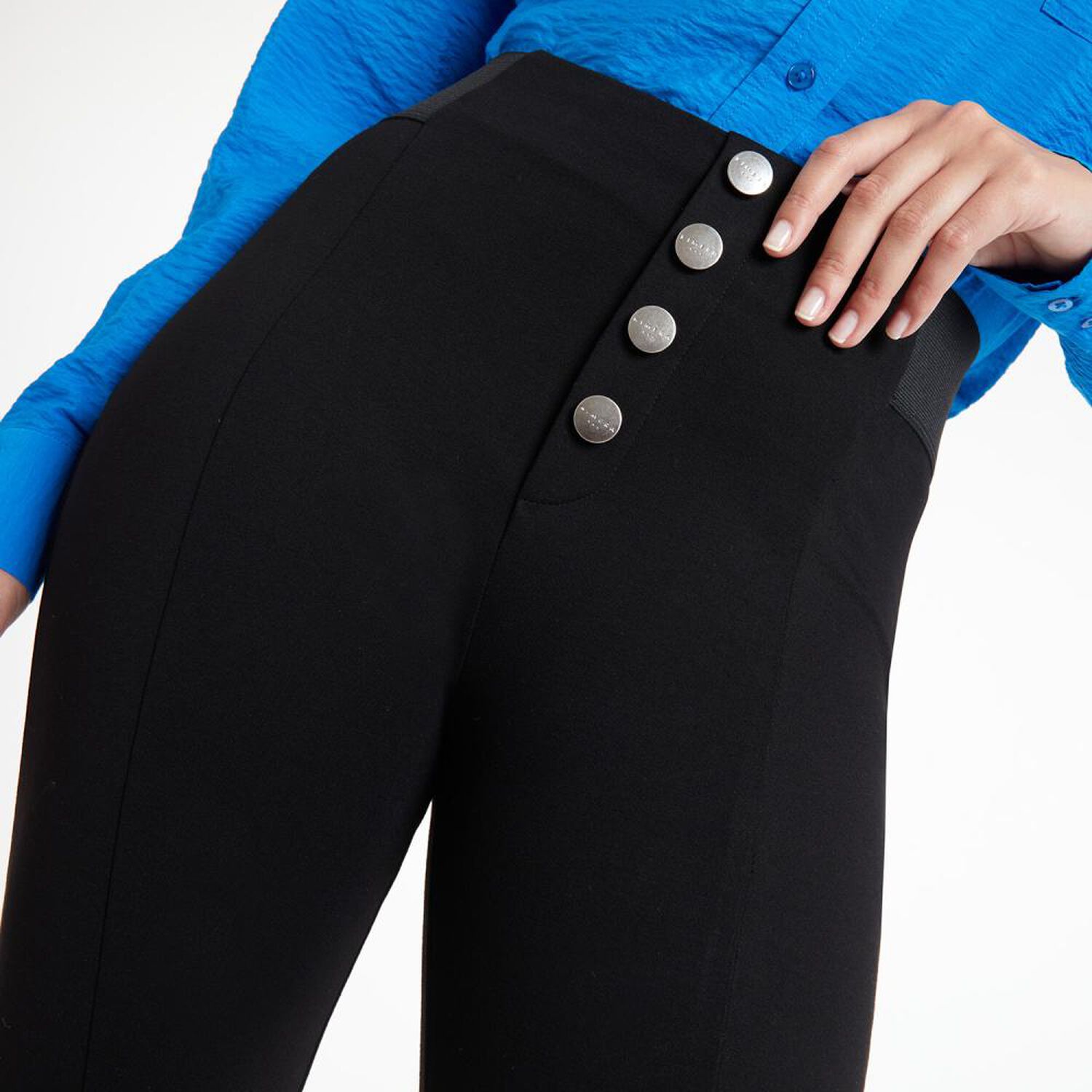 Leggins Botones Tiro Medio Regular Mujer Kimera image number 4.0