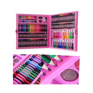 Set 168 Lapices Para Colorear Con Maleta Rosada Infantil