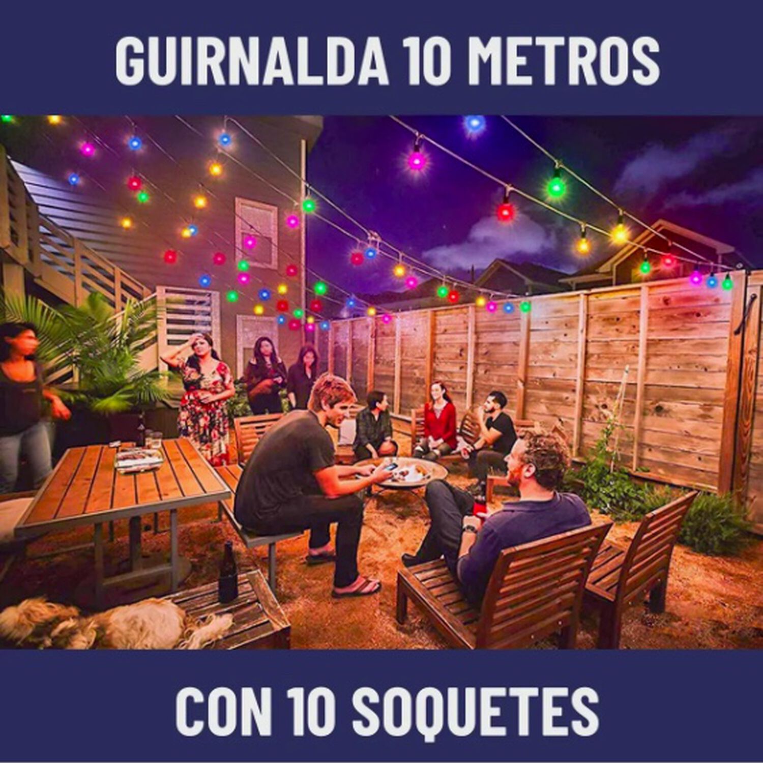 Guirnalda Luces Led Colores 10 Mts image number 1.0