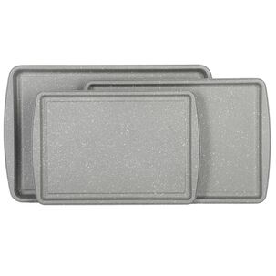 Set Bandejas Para Hornear Acero Al Carbono Antiadherente Greystone / 3 Piezas