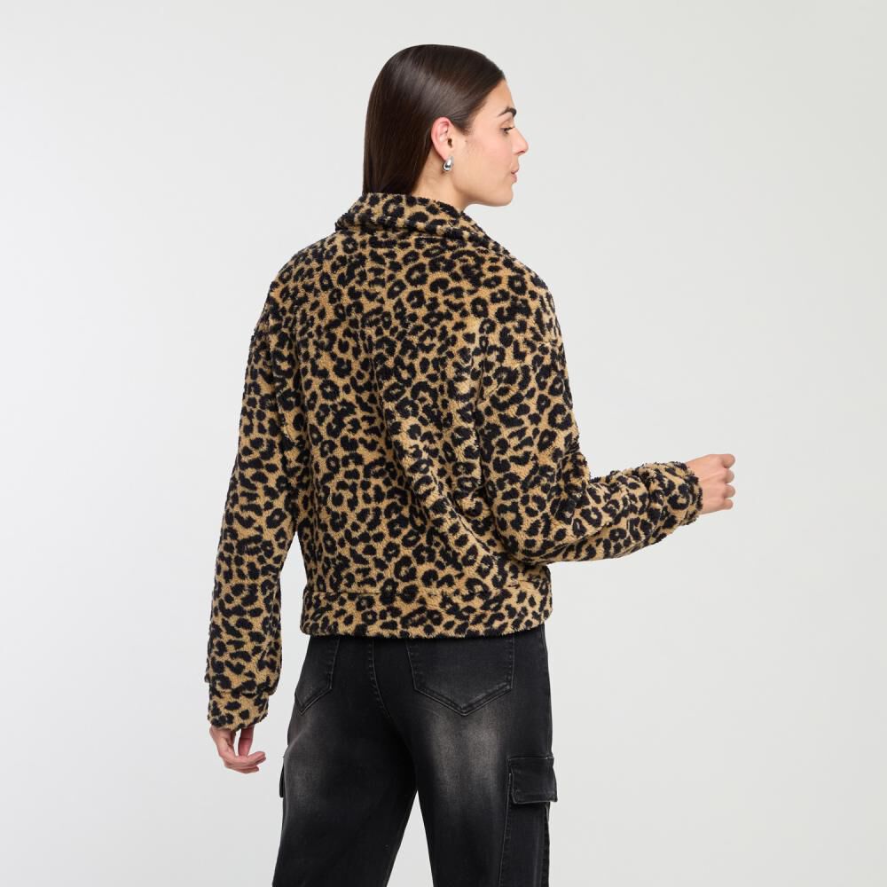 Polerón Chiporro Estampado Regular Cuello Alto Mujer Rolly Go image number 3.0