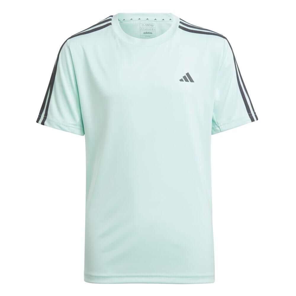 Polera Deportiva Manga Corta Niño 3 Tiras Adidas image number 0.0