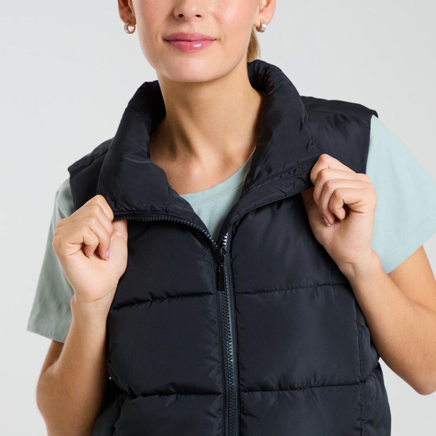 Parka Deportiva Lisa Sin Mangas Cuello Alto Mujer Wetland image number 4.0