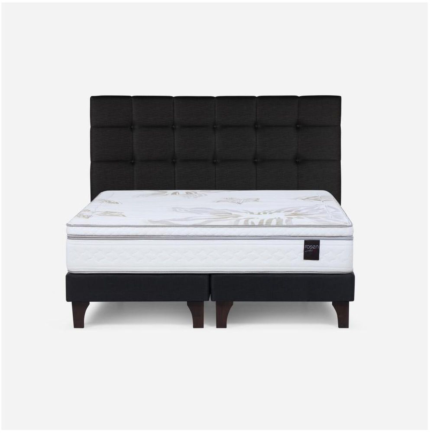 Cama Europea Rosen Art 4 / King / Base Dividida + Respaldo image number 0.0