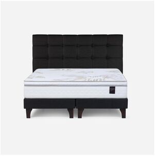 Cama Europea Rosen Art 4 / King / Base Dividida + Respaldo