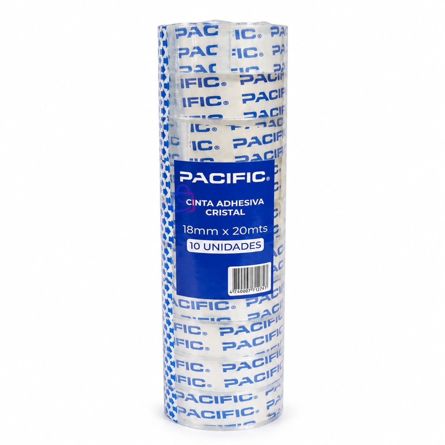 Pack 10 Cintas Adhesivas Transparentes 18mm X 20m - Ps image number 2.0