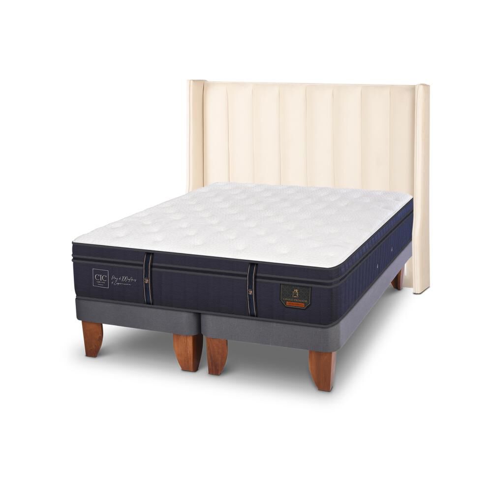Cama Europea Cic Grand Premium / 2 Plazas / Base Dividida + Respaldo image number 4.0