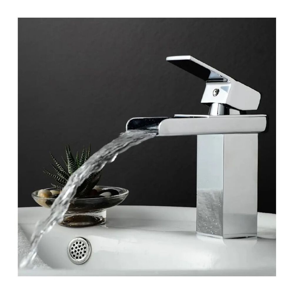 Grifo De Lavabo Baño Efecto Cascada Grifo Antisalpicaduras image number 2.0