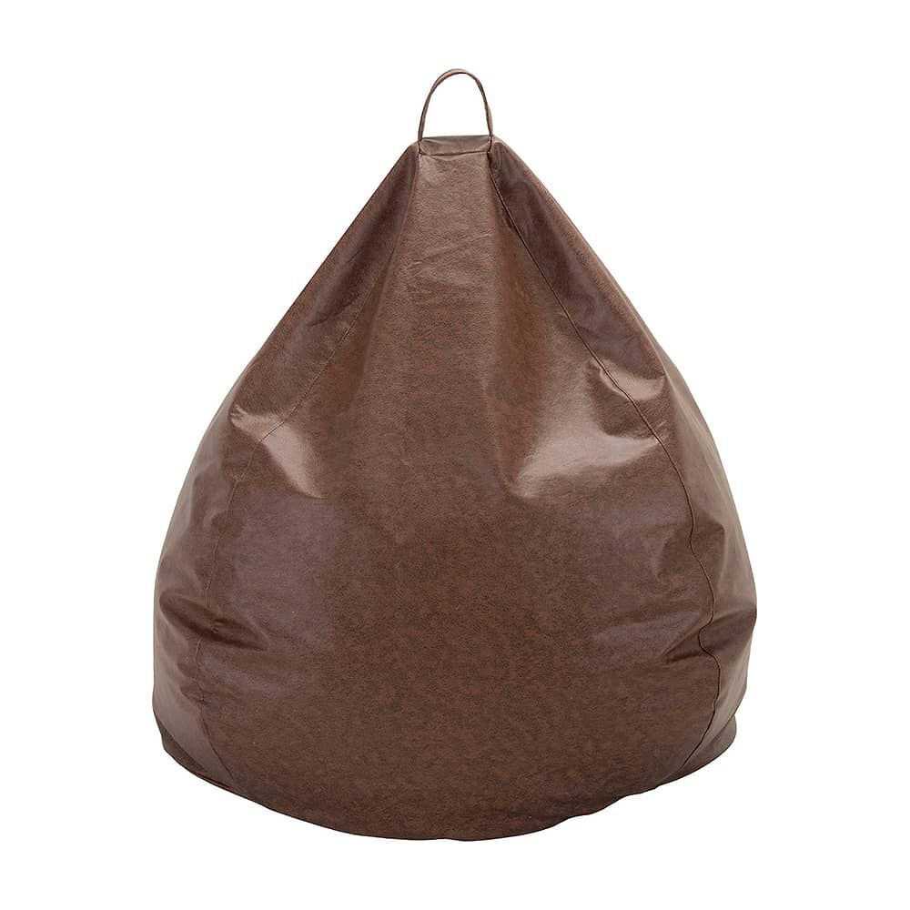 Pouf Pera Caf&eacute; Eco Cuero 100x80x80 Cm M&aacute;xima Design image number 0.0