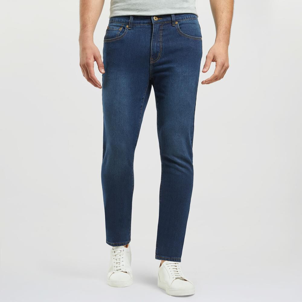 Jeans Regular Tiro Medio Slim Hombre Peroe image number 0.0