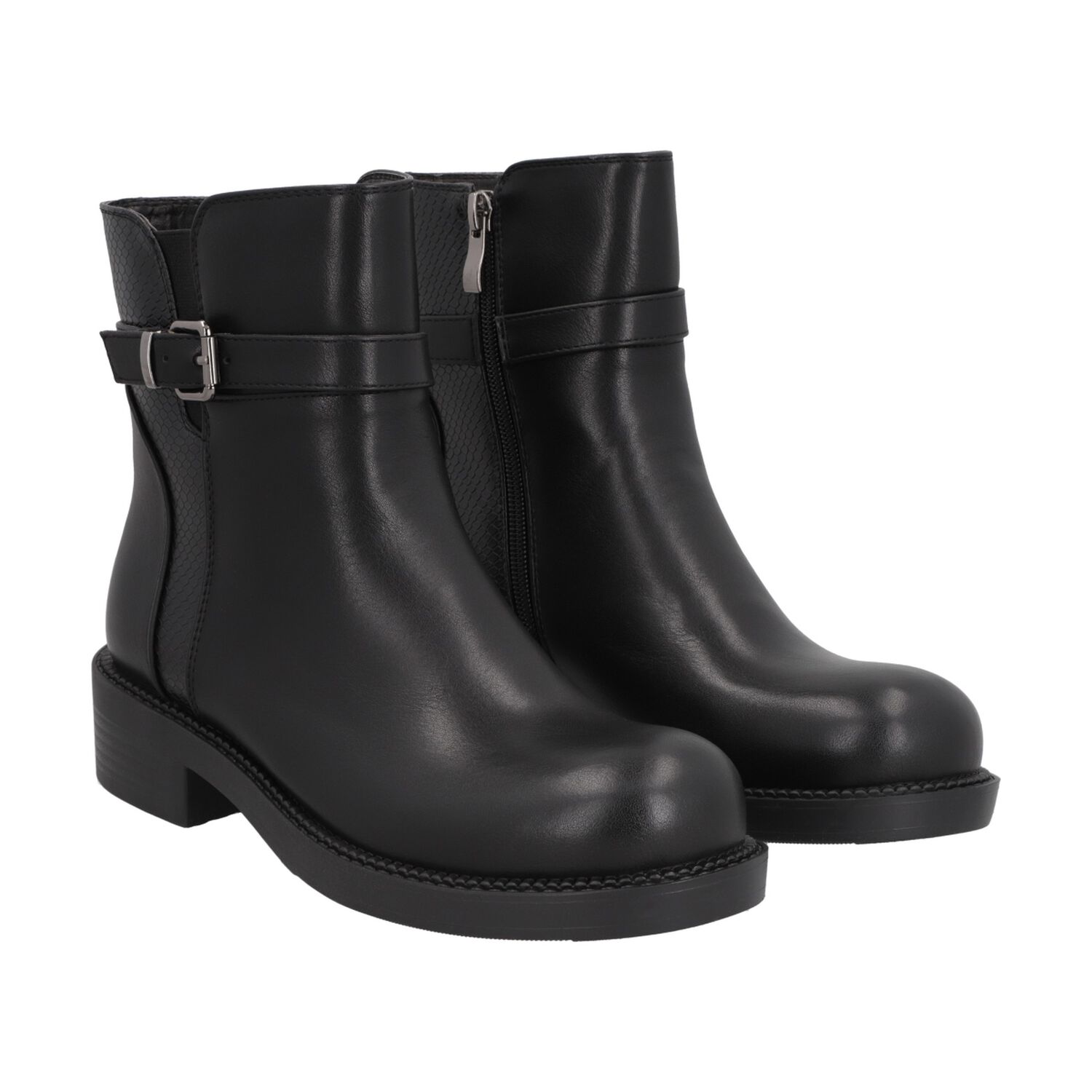 Botin Casual Mujer Negro Bucke Police image number 4.0
