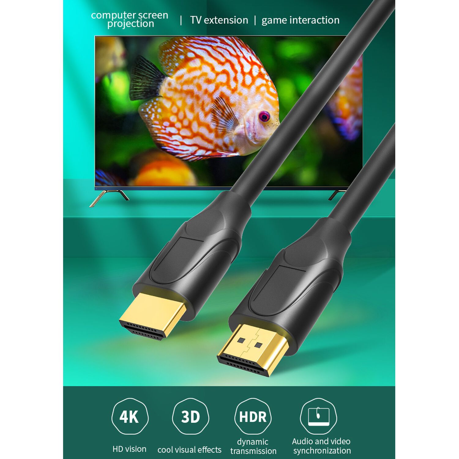 Cable Hdmi Ulink 15 M Versi&oacute;n 2.0 4k 3d Hdr image number 4.0