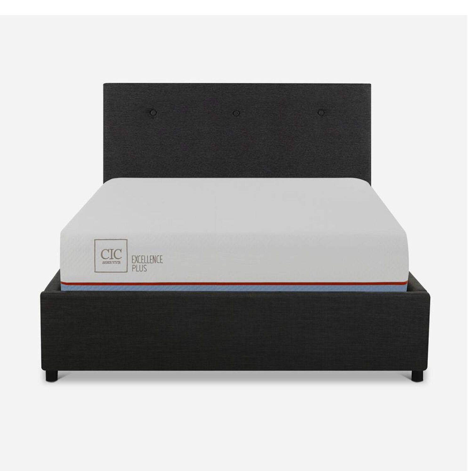 Cama Americana Cic Excellence Plus / 1.5 Plazas / Base Normal + Respaldo image number 0.0