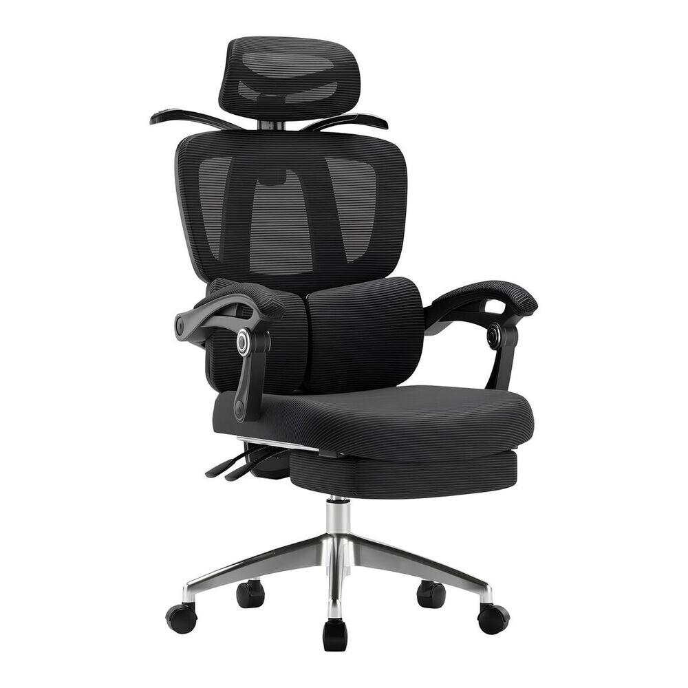 Silla De Escritorio Reclinable Reposapies E06negra Lubabycas image number 0.0