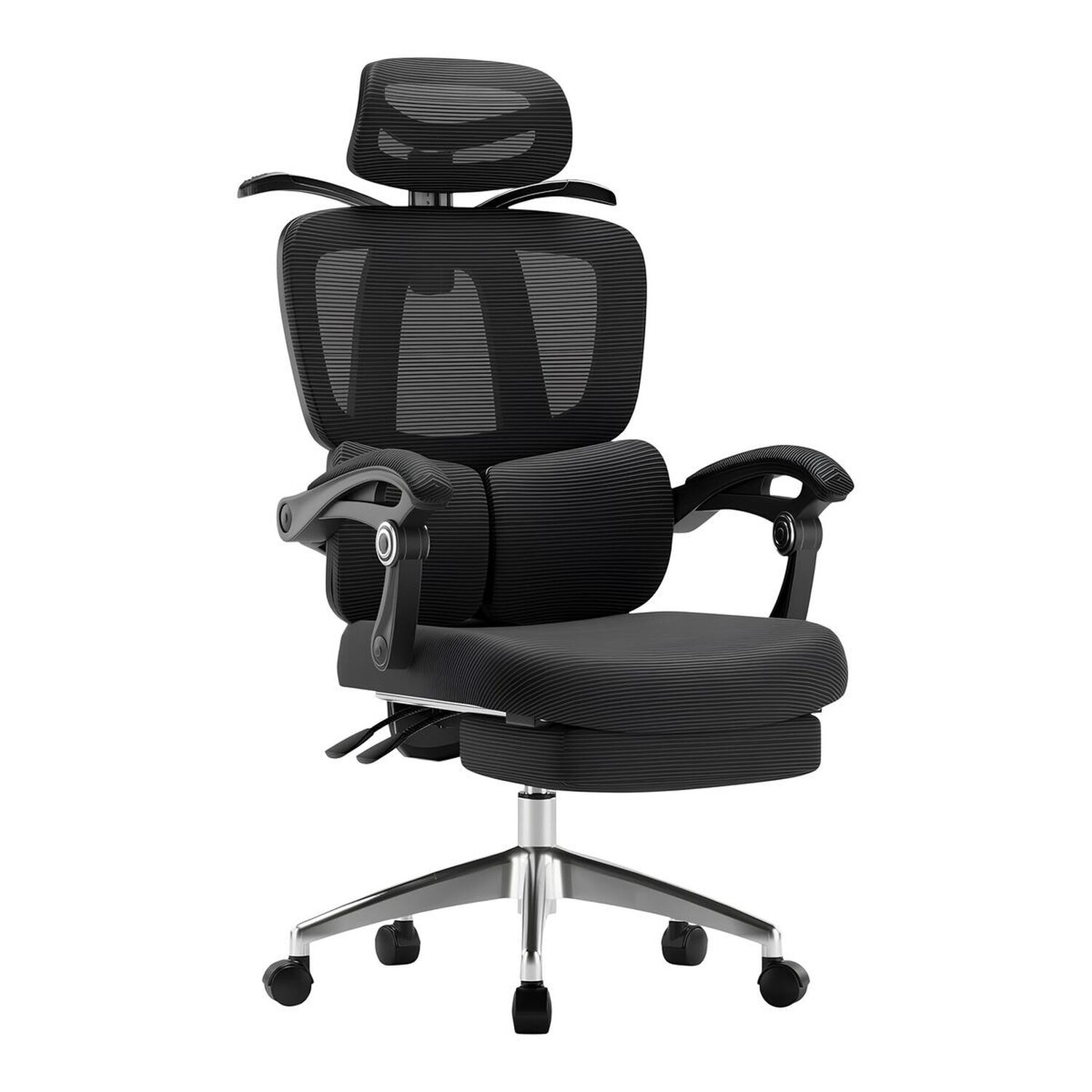 Silla De Escritorio Reclinable Reposapies E06negra Lubabycas image number 0.0
