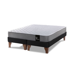 Cama Europea Zen Best Tela Velvet Negro 2 Plazas
