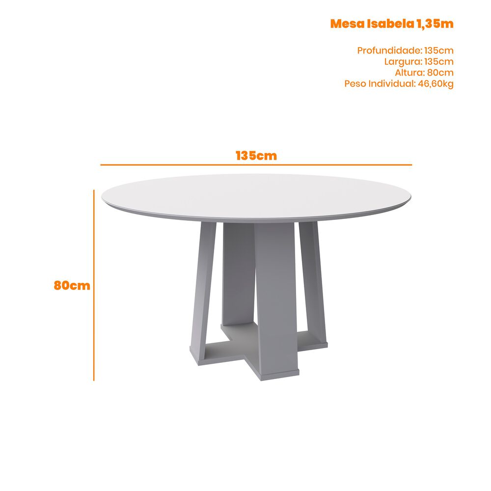 Juego De Comedor Esencia 135x135 Cm Vidrio 6 Sillas Beige image number 2.0