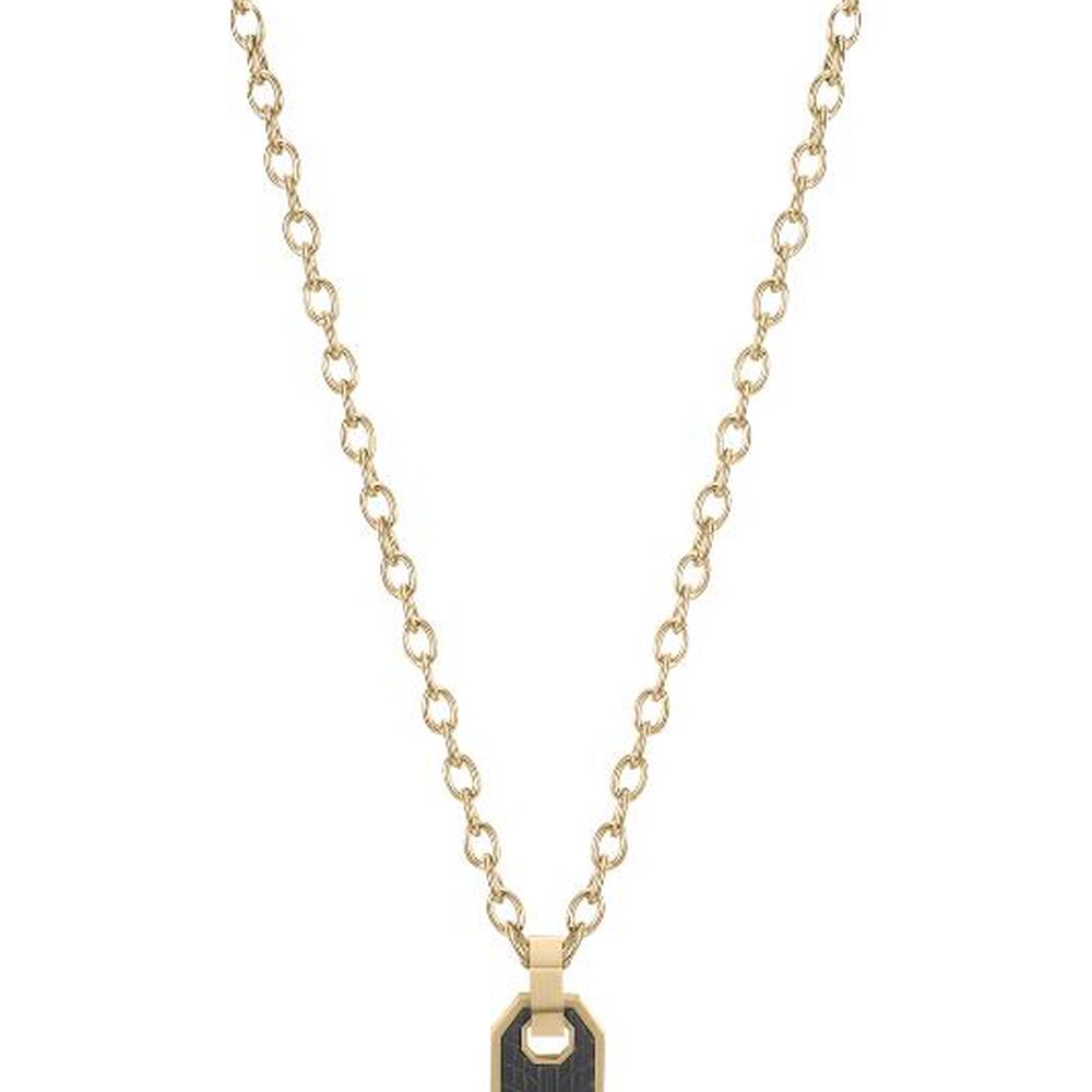 Cadena De Hombre Cat J001n00129 Dorado-negro image number 0.0