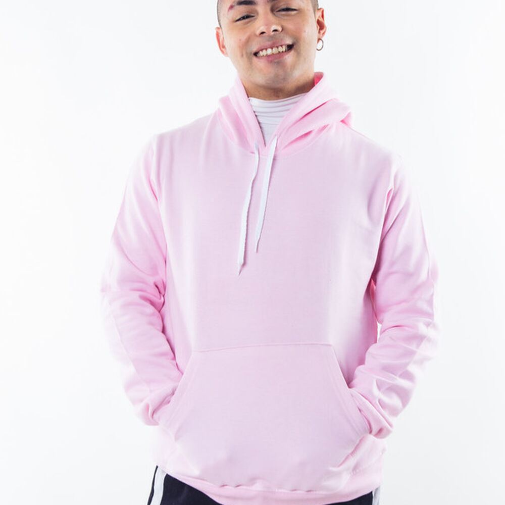 Poleron Pink Canguro Hombre Relaxed Fit Para Estampar image number 2.0