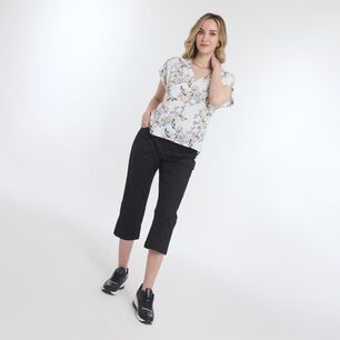 Blusa Full Print Manga Corta Cuello V Mujer Geeps