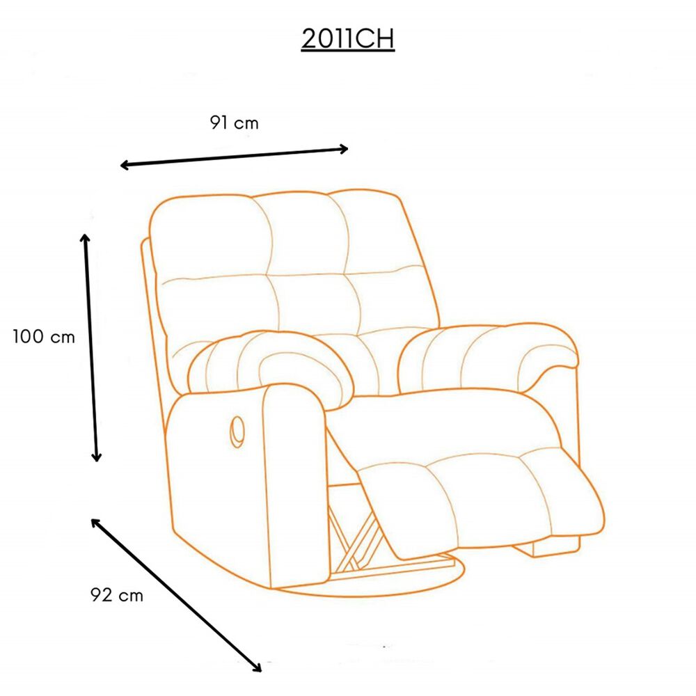 Berger Reclinable Moderno Gris Norman 2011chgr image number 2.0