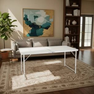Mesa Plegable Blanca Transportable