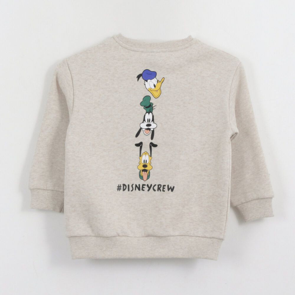 Poler&oacute;n Cerrado Ni&ntilde;o Back Print Mickey Mouse Gris Disney image number 2.0